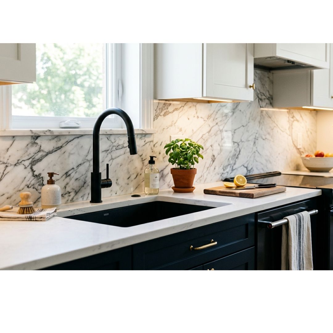 Luxe Marble Backsplashes 
