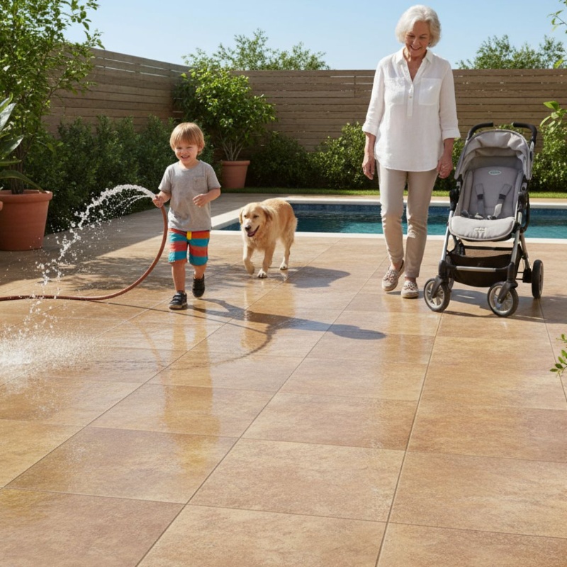 Why Non-Slip Outdoor Tiles Are Essential for Family Spaces?